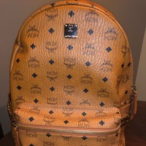 MCM Stark Side Studs backpack in cognac
